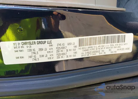 2010 Volkswagen Routan Se from USA, damaged, VIN 2V4RW3D10AR295432